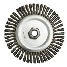 RADNOR™ 6" X 5/8" - 11" Stainless Steel Twist Knot Wire Wheel Brush