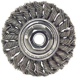 RADNOR™ 4" X 1/2" - 13" Stainless Steel Twist Knot Wire Wheel Brush