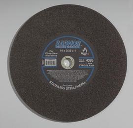 RADNOR™ 14" X .09375" X 1" Aluminum Oxide Type 1 Cut Off Wheel