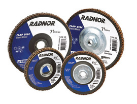 RADNOR™ 4 1/2" X 5/8" - 11" 40 Grit Type 27 Flap Disc