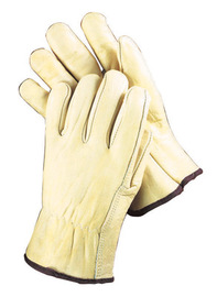 Radnor® Large Natural Cowhide Unlined Driver Gloves