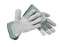 RADNOR™ 2X Green Shoulder Split Leather Palm Gloves With Canvas Back And Safety Cuff