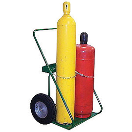 Saf-T-Cart 2 Cylinder Cart With Pneumatic Wheels And U-Shaped Handle