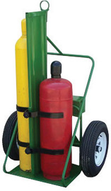 Saf-T-Cart 2 Cylinder Cart With Pneumatic Wheels And Continuous Handle