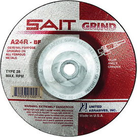 United Abrasives 4 1/2" X 1/4" X 5/8" - 11 SAIT Aluminum Oxide Type 28 Grinding Wheel