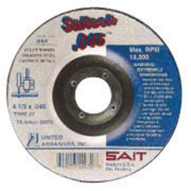 United Abrasives 4" X .045" X 5/8" Saitech™ Ceramic Aluminum Oxide Type 27 / Type 42 Cut Off Wheel