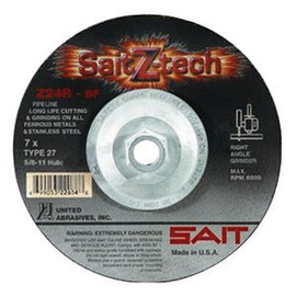 United Abrasives 4 1/2" X 3/32" X 5/8" - 11 Z-Tech™ Zirconium Type 27 / Type 42 Cut Off Wheel