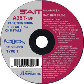 United Abrasives 2" X .035" X 3/8" SAIT Aluminum Oxide Type 1 / Type 41 Cut Off Wheel