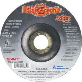 United Abrasives 5" X .045" X 7/8" Z-Tech™ Zirconium Type 1 / Type 41 Cut Off Wheel