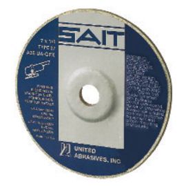 United Abrasives 4" X 5/8" SAIT Aluminum Oxide Type 27 Grinding Wheel