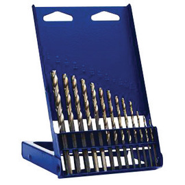 IRWIN® Series 731/Turbomax® 3-Flat/Straight Shank Black And Gold Oxide Coated Jobber Length Drill Bit Set