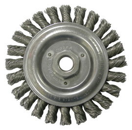 Weiler® 5" X 5/8" - 11 Dualife™ Roughneck® Steel Knot Wire Wheel Brush