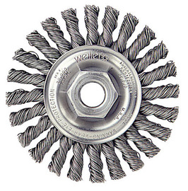 Weiler® 4" X 5/8" - 11 Dualife™ Mighty-Mite™ Stainless Steel Knot Wire Wheel Brush