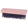 Weiler® 7" Steel Scratch Brush With Wood Handle Handle