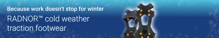 Because work doesn't stop for winter. RADNOR™ cold weather traction footwear.