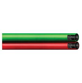 RADNOR™ 1/4" X 50' Red And Green Chloroprene Twin Hose With BB Hose Fittings RADNOR™ 1/4" X 50' Red And Green Chloroprene Twin Hose With BB Hose Fittings
