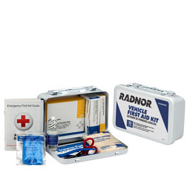 RADNOR™ White Metal Portable/Wall Mount 10 Person First Aid Kit RADNOR™ White Metal Portable/Wall Mount 10 Person First Aid Kit