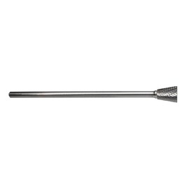 RADNOR™ SN-4L6DC 1/2" X 1/2" Inverted Cone Shape Double Cut Carbide Burr