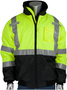 RADNOR™ Large Hi-Viz Yellow RADNOR™ Polyester Bomber Jacket