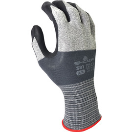 SHOWA® Size 8  13 Gauge Nitrile Palm Coated  Work Gloves With Microfiber And Nylon Liner And Knit Wrist