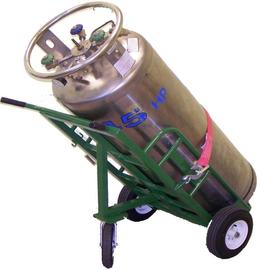 Saf-T-Cart 1 Cylinder Cart With Pneumatic Wheels And Dual Handle