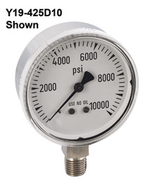 Airgas® 2 1/2" Nickel Plated Brass 30 psig Pressure Gauge With 1 PSI Graduations And 1/4" Male NPT Lower Mount Airgas® 2 1/2" Nickel Plated Brass 30 psig Pressure Gauge With 1 PSI Graduations And 1/4" Male NPT Lower Mount