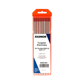 RADNOR™ 5/32" X 7" 2% Thoriated Tungsten Electrode Ground (10 Per Package) RADNOR™ 5/32" X 7" 2% Thoriated Tungsten Electrode Ground (10 Per Package)